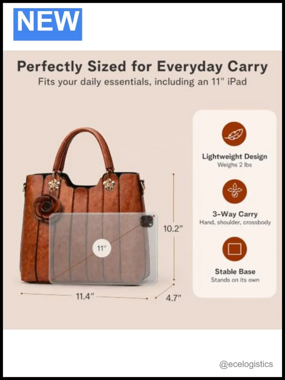 Vegan Leather Top-Handle Satchel Purse with Gold Hardware